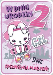 KARTKA NA 2 URODZINY Karnet Urodziny 2
