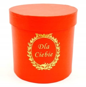 FLOWER BOX Czerwone pudełko na prezent z pokrywką 12 cm