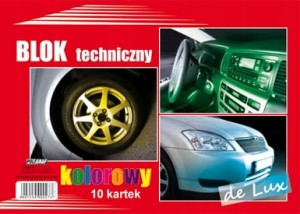 Blok techniczny kolorowy A4 Poligraf 10 arkuszy 160 g/m²