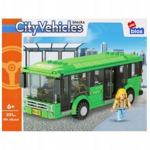 Klocki konstrukcyjne 221 elementów City Bus alleBLOX SUPER ZABAWA PREZENT