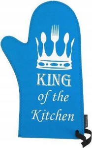 RĘKAWICA KUCHENNA King of the kitchen Król kuchni niebieska prezent