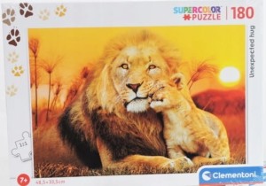 Puzzle Clementoni 180el Lwy Nieoczekiwany uścisk super prezent
