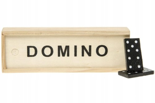 Domino w drewnianym pudełku Gra dla dzieci