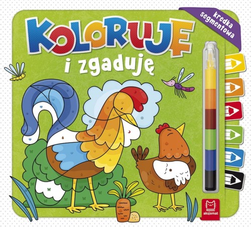 Koloruję i zgaduję Kredka segmentowa Malowanka z kredką Aksjomat