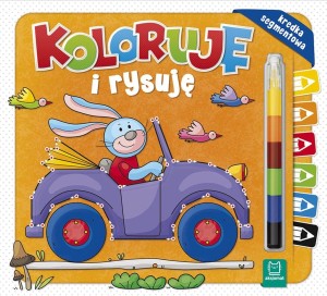 Koloruję i rysuję Kredka segmentowa Malowanka z kredkami Aksjomat