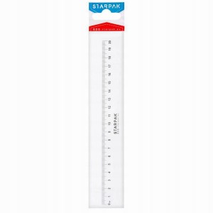 Linijka plastikowa 20cm do szkoły biura STARPAK 447743