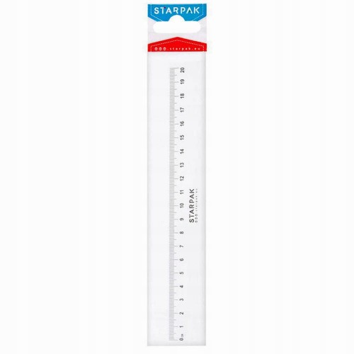 Linijka plastikowa 20cm do szkoły biura STARPAK 447743