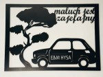 Obraz Dekoracja ścienna Maluch Drzewo - baza pod mech chrobotek 66x49cm