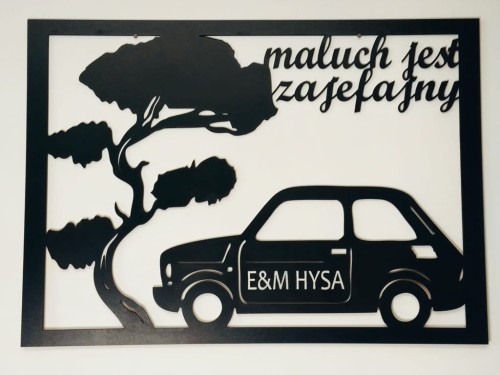 Obraz Dekoracja ścienna Maluch Drzewo - baza pod mech chrobotek 66x49cm