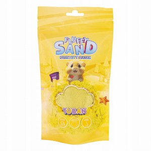 FLUFFY SAND - PUSZYSTY PIASEK ŻÓŁTY 90 g SUPER ZABAWA PREZENT