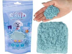 Piasek kinetyczny Fluffy Sand 90g niebieski Tuban SUPER PREZENT ZABAWA