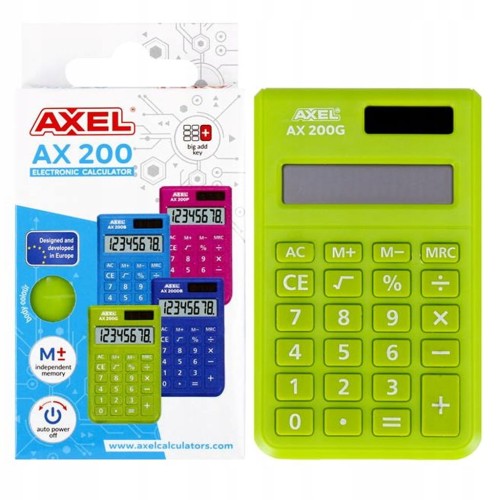 Kalkulator biurowy Axel AX-200G ZIELONY
