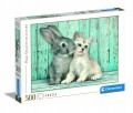 Puzzle 500. HQ Kotek i Królik. Clementoni. 35004