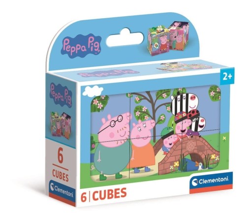 PUZZLE KOSTKI KLOCKI OBROTOWE CUBI 6 PEPPA CLEMENTONI 40659