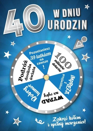 Karnet Urodziny 40 kartka urodzinowa