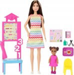 LALKA BARBIE NAUCZYCIELKA Z UCZNIEM zestaw lalka Barbie + akcesoria Mattel