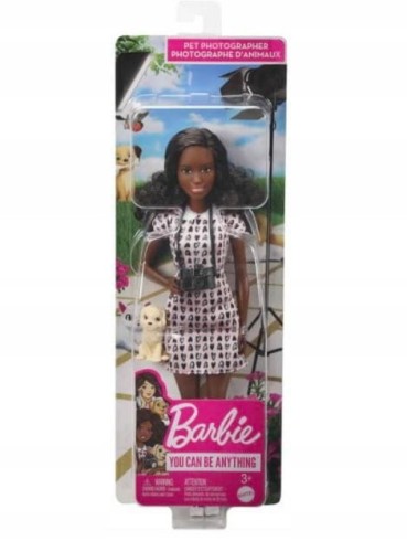 Barbie Lalka Kariera Fotografka zwierząt domowych HCN10 Mattel prezent
