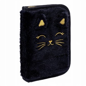 Piórnik pojedynczy z wyposażeniem Astrabag Fluffy Kitty Black