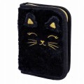 Piórnik pojedynczy z wyposażeniem Astrabag Fluffy Kitty Black