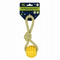 Zabawka dla psa Szarpak 20 cm z piłką żółty TRIK&ROLL 560701