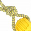Zabawka dla psa Szarpak 20 cm z piłką żółty TRIK&ROLL 560701