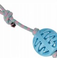 Zabawka dla psa Szarpak 40 cm z piłką niebieski TRIK&ROLL