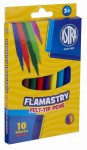 Flamastry szkolne 10 kolorów Astra intensywne kolory mazaki pisaki