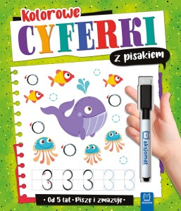 Kolorowe cyferki z pisakiem. Piszę i zmazuję. Aksjomat