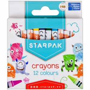 Kredki woskowe 12 kolorów STARPAK 397929