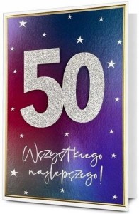 Karnet B6 Urodziny 50 kartka urodzinowa
