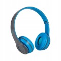 Wielofunkcyjne bezprzewodowe słuchawki stereo Bluetooth niebieskie