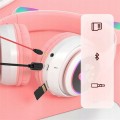 SŁUCHAWKI BLUETOOTH 5.0 Z LED RGB ŚWIECĄCE USZAMI KOTA SŁUCHAWKI Kocie Uszy