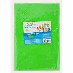Filc dekoracyjny arkusz 1 szt. zielony CRAFT WITH FUN