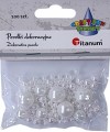 Perełki plastikowe do nawlekania białe do dekoracji prac plast. biżuterii
