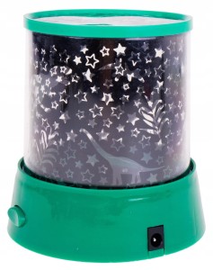 Lampka nocna Projektor USB DINOZAUR zielony 11X11X12 PREZENT URODZINY ROCZE