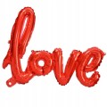 Balon foliowy napis Love czerwony Ślub Walentynki