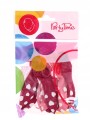 Balony czerwono różowe w serca 5 sztuk 28 cm