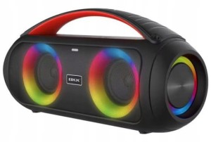 GŁOŚNIK BLUETOOTH PRZENOŚNY BOOMBOX BEZPRZEWODOWY KARAOKE BKK B62 CZARNY