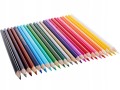 Kredki szkolne Bambino 24 szt mix kolor trójkątne gruby grafit + temperówka