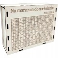 BIAŁA Skarbonka Wykreślanka NA MARZENIA DO SPEŁNIENIA 5000 ZŁ upominek