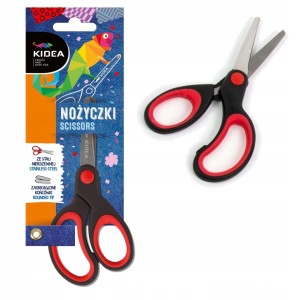 Nożyczki szkolne ergonomiczne dla dzieci 13,5 cm Kidea
