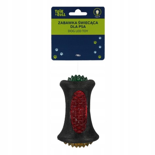 Gryzak dla psa TRIK&ROLL zabawka dla psa, świecąca kość 9cm