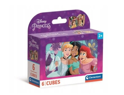 KLOCKI OBROTOWE CUBI 6 PRINCESS CLEMENTONI księżniczki disneya