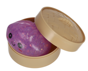 Gniotek Squishy Pierożek Buźka Cekin