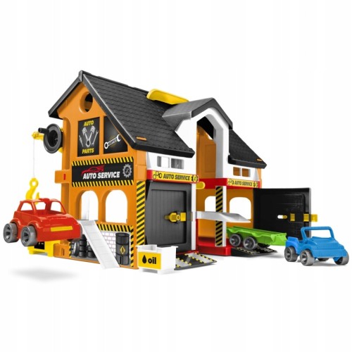 Play House auto serwis Wader wielokolorowy z ruchomymi elementami 3+