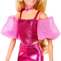 Barbie Deluxe Style #5 JFP40 Lalka Blondynka w Różowej Stylizacji