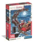 Clementoni Puzzle 500 el. Świąteczne Midnight Sleigh Ride Mikołaj 49x36 cm