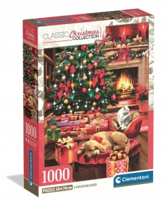 Clementoni Puzzle 1000 el. Świąteczne Christmas By The Fire 70x50 cm