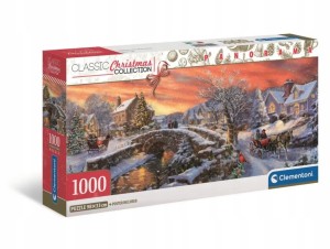 Clementoni Puzzle 1000 el. Panorama Christmas Over The Bridge Świąteczne