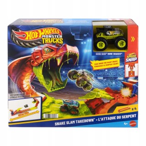 Hot Wheels Monster Trucks Mega Skok – Nokaut Węża JJN44